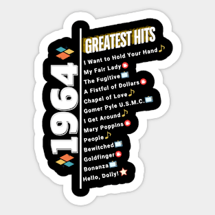 1964 Time Capsule Era - Front & Back - Retro Pop Culture Sticker